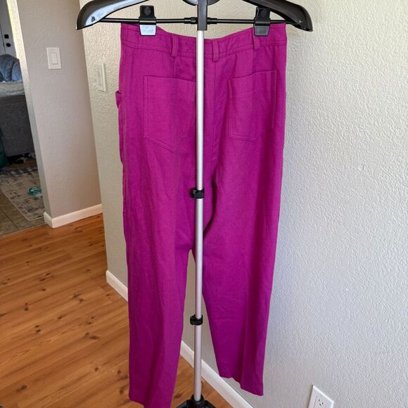 Vintage 80s 90s Liz Claiborne 100% Wool Pleated Mom Pants Trousers Tapered 10 - Picture 2 of 4